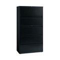 Hirsh Industries 36 in W 5 Drawer File Cabinets, Black, Legal; Letter; A4 14992